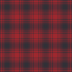 Tartan red and black seamless pattern.