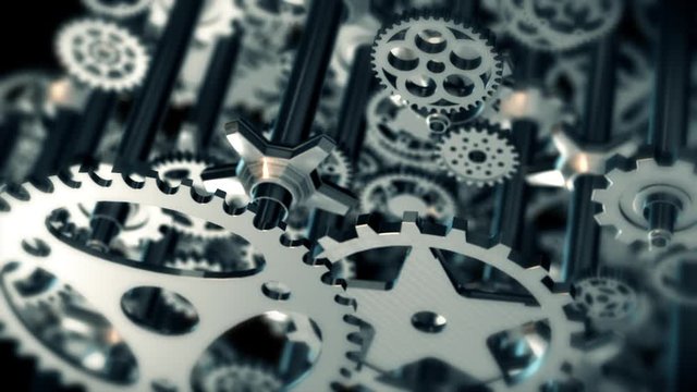 moving between metal chrome gears