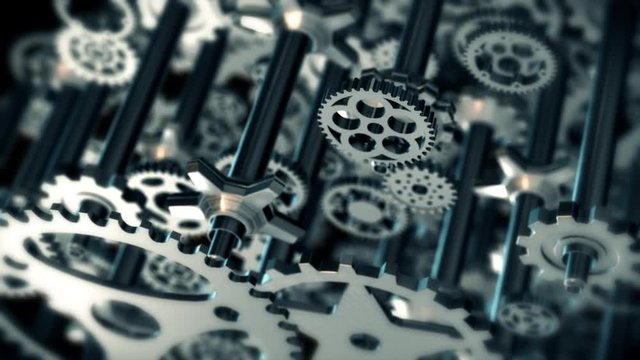 moving between metal chrome gears