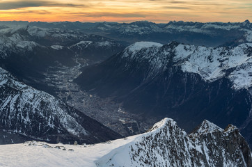 Capturing a valley In France att sunset from the top