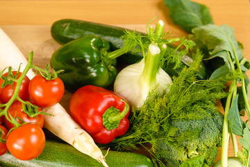 Many healthy colorful vegetables