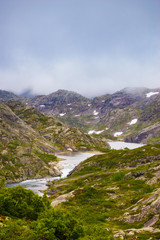 Fototapeta na wymiar Lakes in mountains Norway