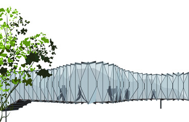 Architectural worm in the woods