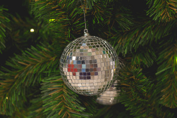 christmas ball on tree
