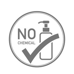 No Chemical Shampoo Bottle Sign. Vector icon