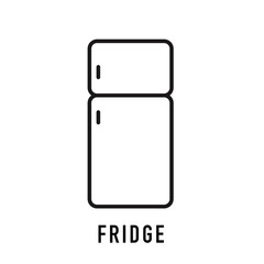 Fridge icons. Outline fridge vector icon