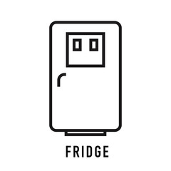 Fridge icons. Outline fridge vector icon