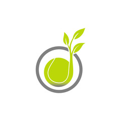 vector of nature tennis ball logo eps format