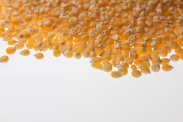 Close-up of pile of sweet corn seed background