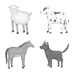 Isolated object of homestead and agriculture symbol. Set of homestead and kitchen vector icon for stock.