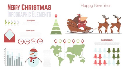 Christmas Cartoon Vector of a Infographics Elements