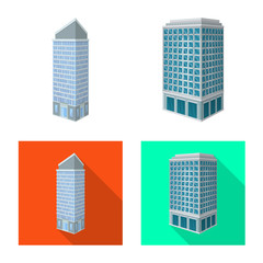 Vector design of construction and building sign. Set of construction and estate vector icon for stock.