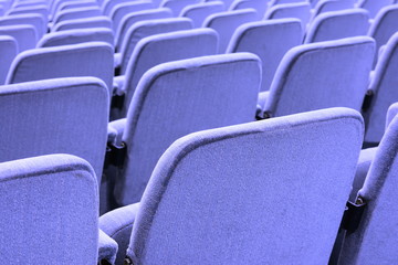 Fototapeta premium Empty rows of theater or movie seats.