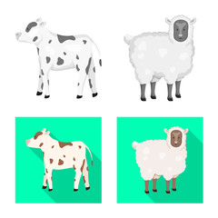 Vector illustration of breeding and kitchen symbol. Collection of breeding and organic vector icon for stock.