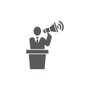 Publicity icon on white background