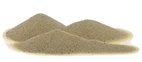 Fototapeta na wymiar Pile of sand Isolated on a white background.
