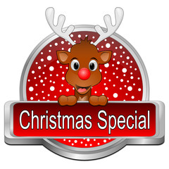 Christmas Special button - 3D illustration