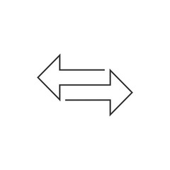 Transfer arrow icon. Vector illustration, flat design