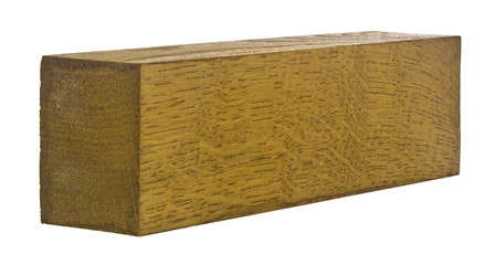 Wooden block, board isolated on white background.