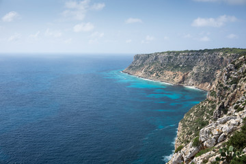 Fototapeta na wymiar La Mola cape in Formentera island Spain
