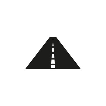Highway, road, travel icon. Vector illustration, flat design.