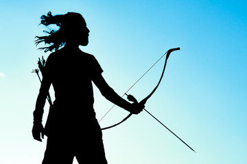 professional archer's posture, primitive methods and silent hunting
