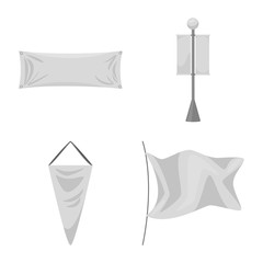 Vector illustration of promotional and textile logo. Set of promotional and white stock symbol for web.