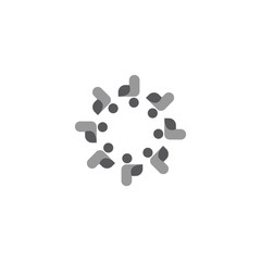 Social Network Team Partners Family Friends logo design vector