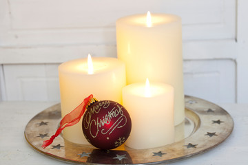 Christmas Still Life With Candles