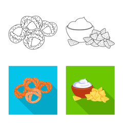 Vector illustration of taste and seasonin logo. Set of taste and organic stock symbol for web.