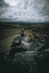 Person Berg Himmel Wolken Ausblick