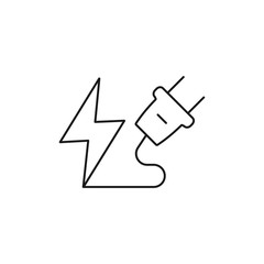 energy consumption - minimal line web icon. simple vector illustration. concept for infographic, website or app.