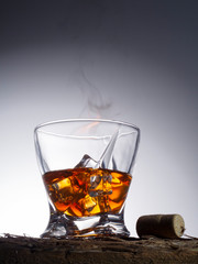 Alcohol and fire.Photo taken in the Studio.
