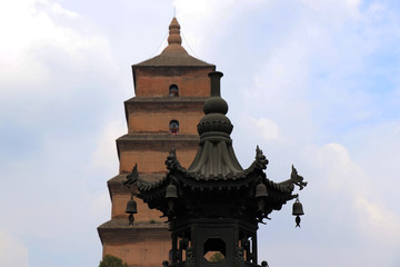 Fototapeta na wymiar Dayan Pagoda in Xian , China. UNESCO World Heritage Site.