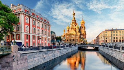 Church of the Saviour on Spilled Blood, St. Petersburg, Russia - obrazy, fototapety, plakaty