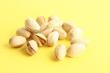 pistachios in colorful background