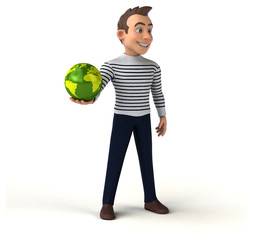 Fun 3D cartoon casual character
