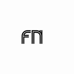 Initial outline letter FN style template