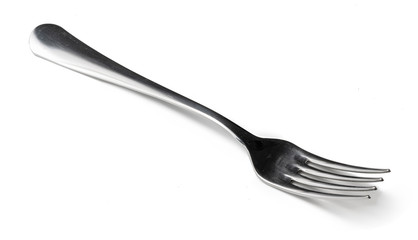 Stainless steel knife isolated on white background