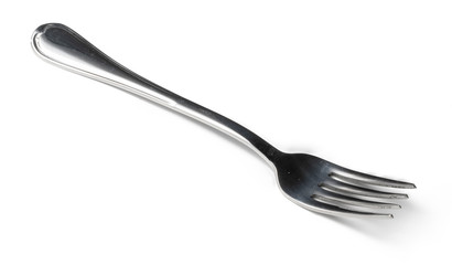 Stainless steel knife isolated on white background