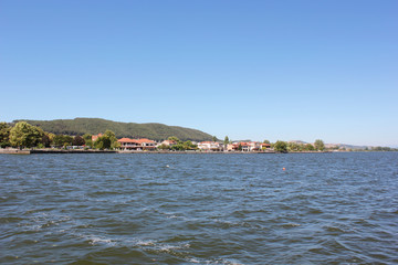 Landscape of Lake Pamvotida in Ioanina Greece