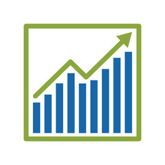 vector bar chart illustration, business graph. data growth diagram