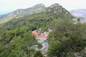 Fototapeta na wymiar Holy Monastery of Saint Dimitrios in Zalongo or Zalogo Preveza Greece