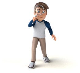 3D cartoon character fun teenager