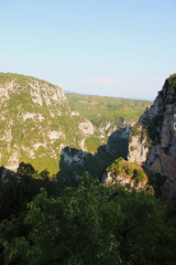 View of Vikos Gorge from Monastery of Agia Paraskevi Monodendri Greece