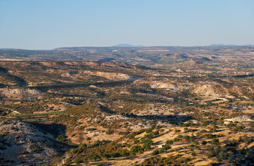 The view of the countryside of Limassol district. Cyprus