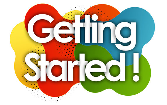 Getting Started in color bubble background