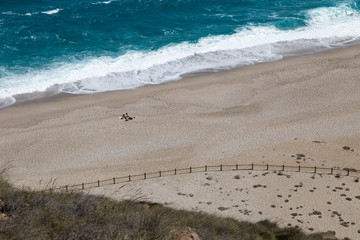 Playa de los Muertos famous beach in Cabo de Gata natural park in Almeria Andalusia Spain