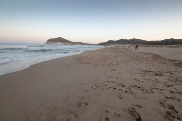 Fototapeta na wymiar Nature landscape Genoveses beach in Cabo de Gata nature reserve Almeria Andalusia Spain