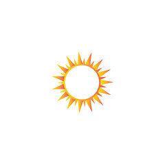 sun  ilustration logo vector template.